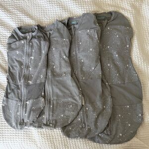 Happiest Baby Grey Star & Moon Swaddle Sleep Sacks (Set)